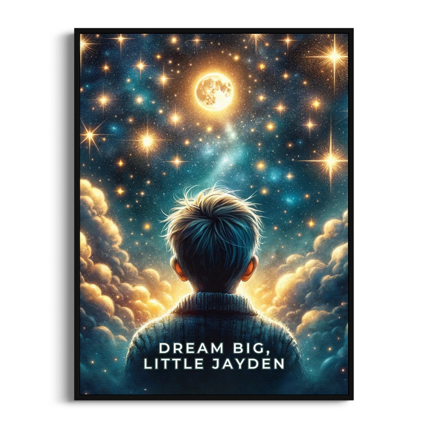 Dream Big, Little Boy Personalized Poster - Wild Adventure
