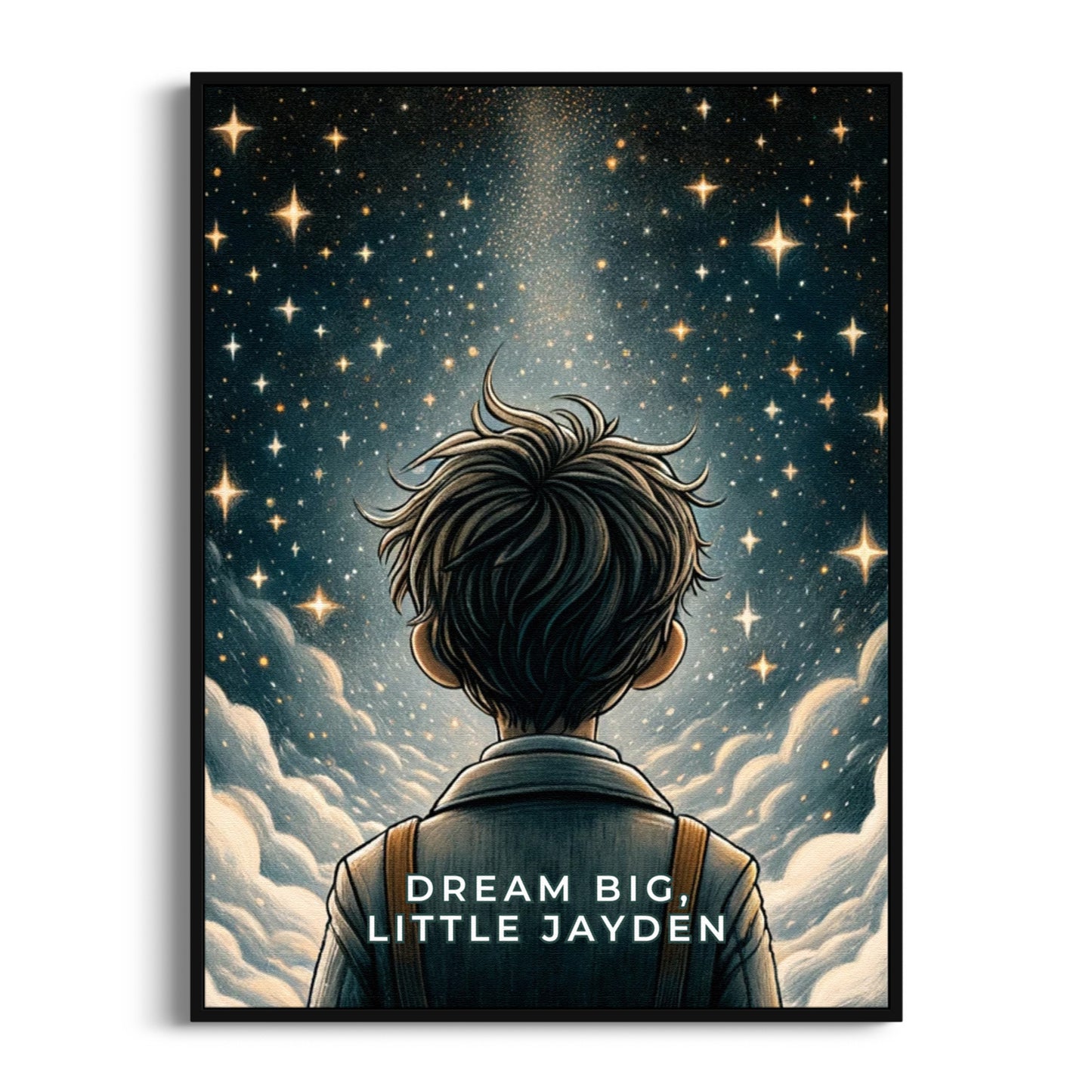 Dream Big, Little Boy Personalized Poster - Bold Dreams