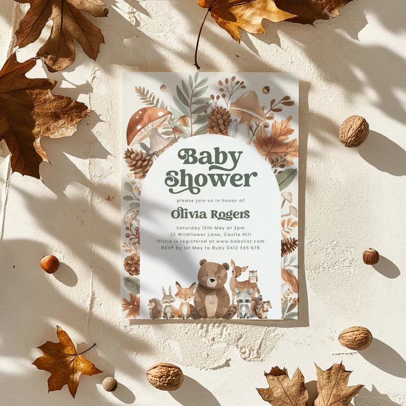Gepersonaliseerde Babyshower invulkaarten - Baby Voorspellingen - Groene Hartjes