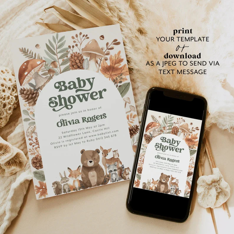 Gepersonaliseerde Babyshower invulkaarten - Baby Voorspellingen - Groene Hartjes