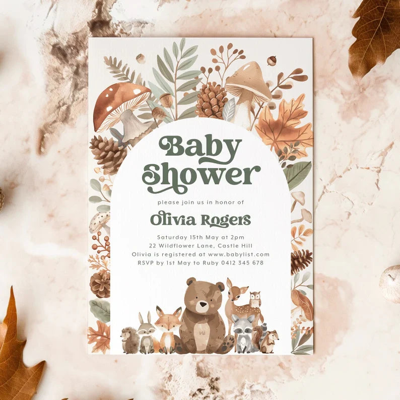 Gepersonaliseerde Babyshower invulkaarten - Baby Voorspellingen - Groene Hartjes